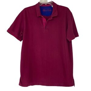 Robert Graham berry red Classic Fit Polo men sz XL